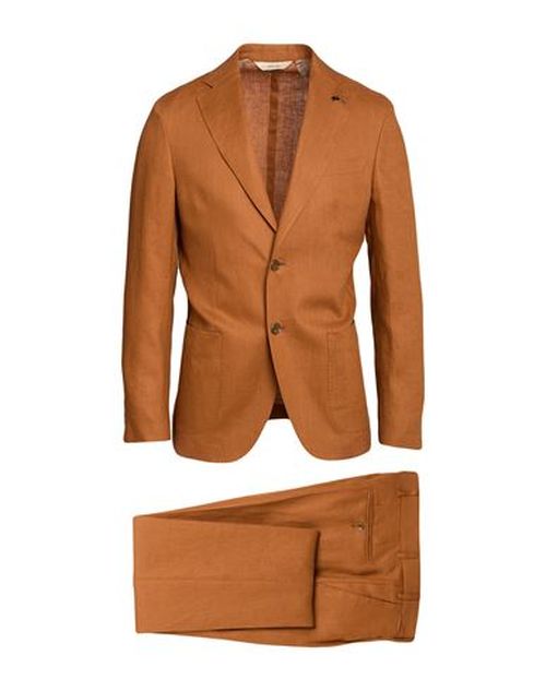 Man Suit Tan Size 36 Linen