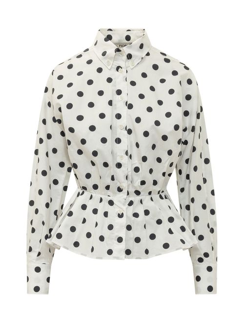 Classic Polka Dot Neck Shirt
