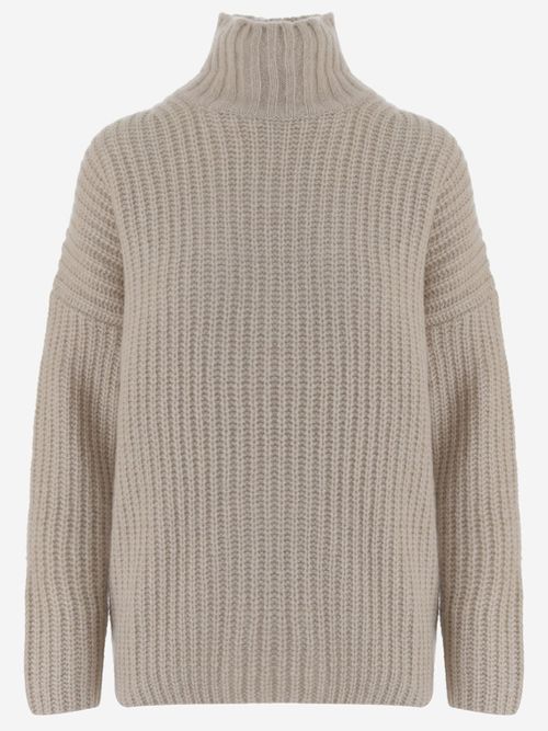 Cashmere and Silk Sweater — Beige