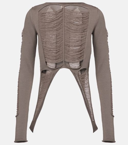 Distressed wool top