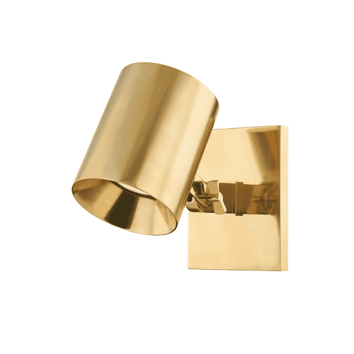 Aged Brass One Light Wall Sconce from the Highgrove Collection