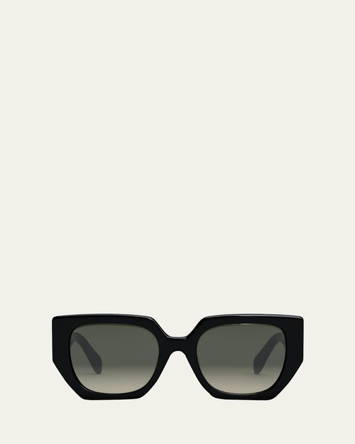 Triomphe Logo Acetate Butterfly Sunglasses