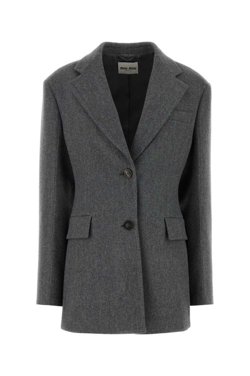 Wool Blazer — Gray