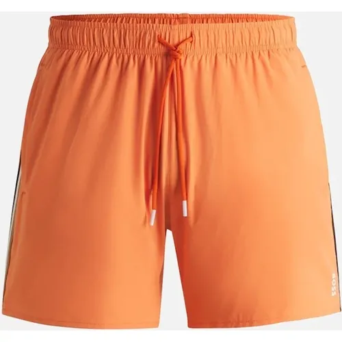 Men's BOSS Black Iconic Swim Shorts S1-25 823 Bright Orange - Size: 44/32