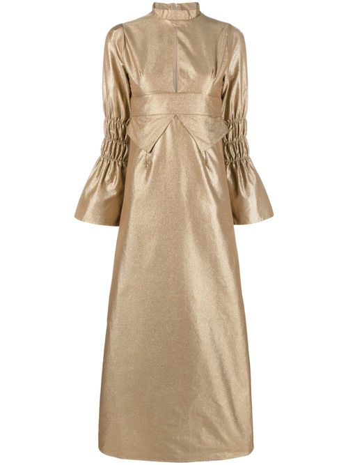 Keith metallic-finish midi dress - Gold