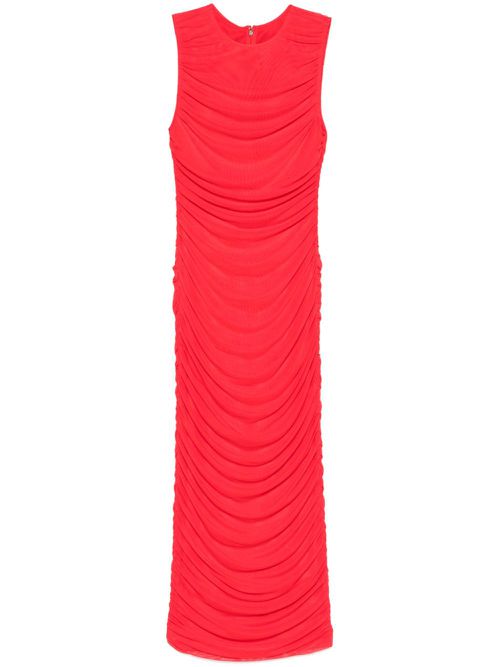 Mesh midi dress - Red