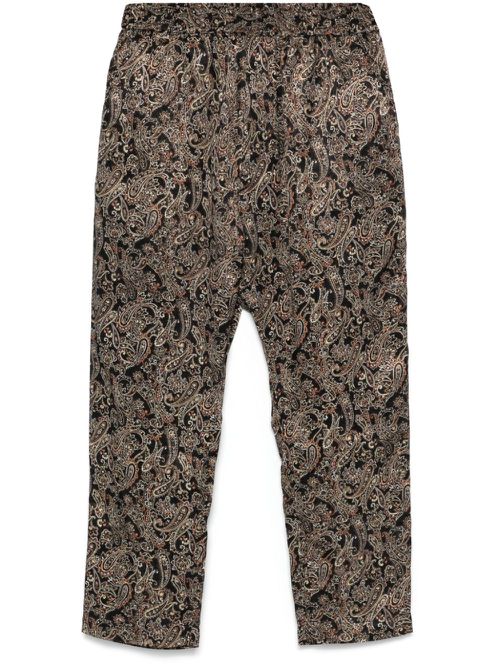 Paisley tapered trousers - Black