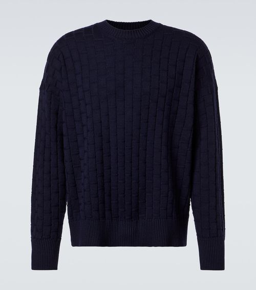 Ribbed-knit wool sweater