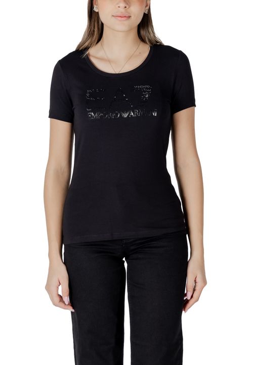 Black Logo Round Neck T-Shirt