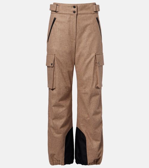 Virgin wool flannel cargo pants