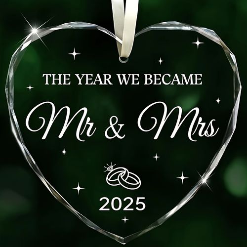 TEMU [2d Flat] 2025 Acrylic Heart Ornament - Bohemian Style Wedding Decoration For , Bridesmaids' Showers & Wedding Gifts, Wedding