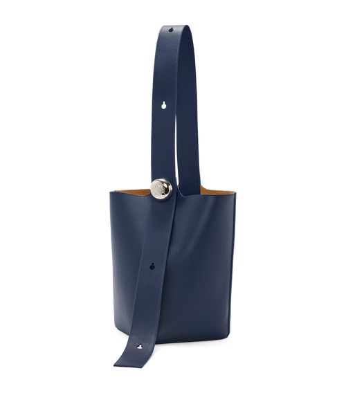 Medium Leather Pebble Bucket Bag