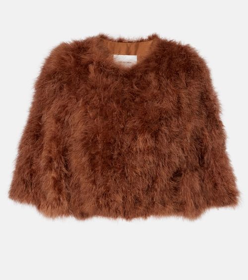 Cropped feather jacket