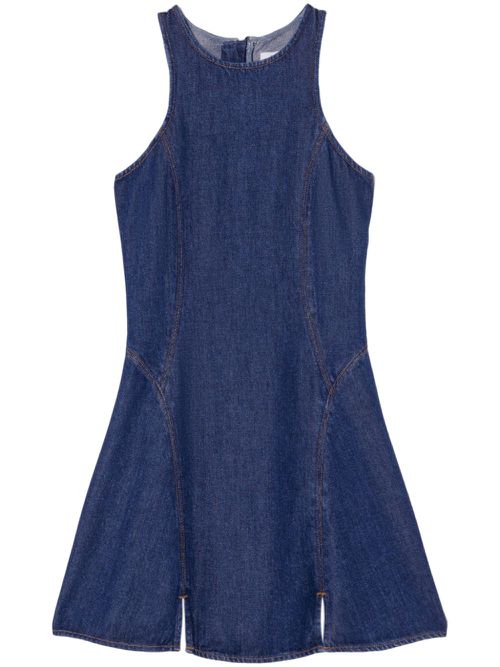 Zip-back lyocell dress - Blue