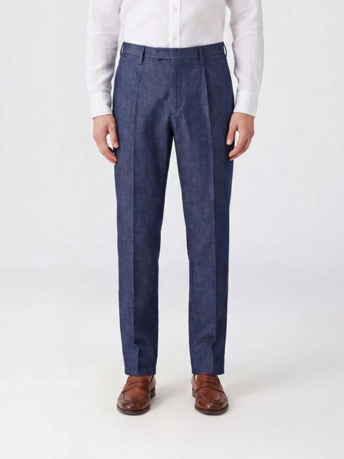 Pants Men color Blue