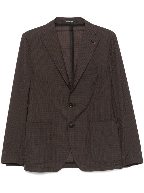 Mini-check blazer - Brown