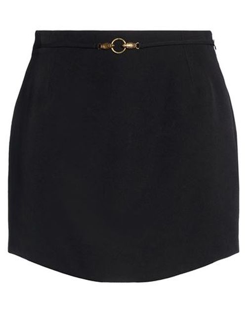 Woman Mini skirt Black Size 4 Polyester, Elastane