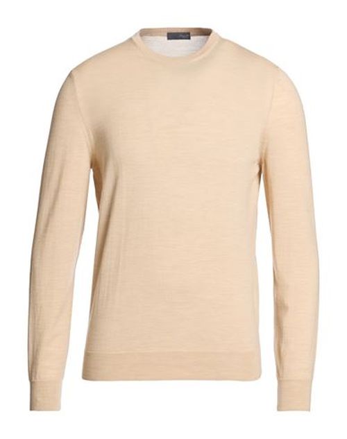 Man Sweater Cream Size 40 Super 140s Wool