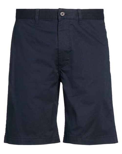Man Shorts & Bermuda Shorts Navy Size 34 Cotton, Elastane