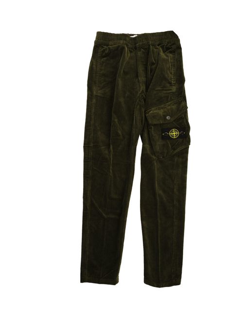 Green Velvet Cargo Pants