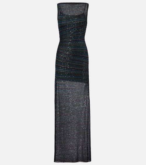Semi-sheer maxi dress