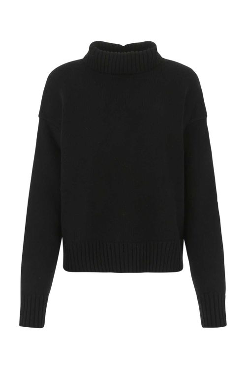 Cashmere Turtleneck Sweater — Black
