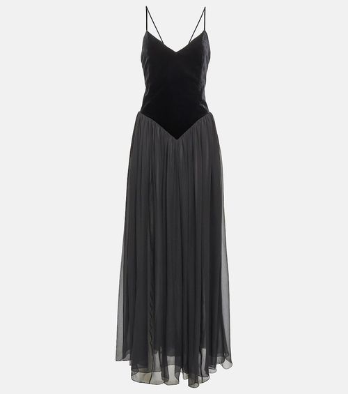 Chloé Velvet and silk maxi dress