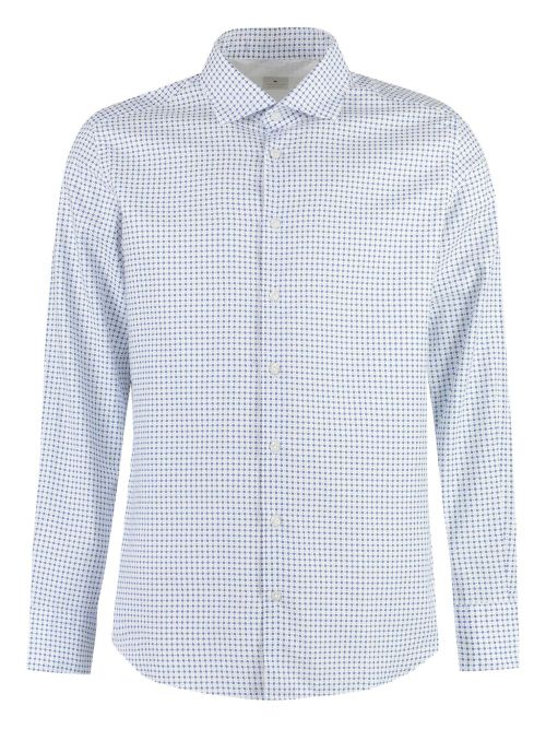 Checked long-sleeve shirt - White