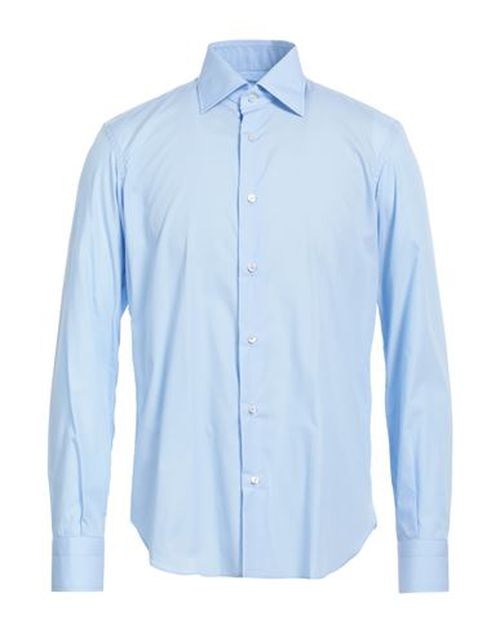 Man Shirt Azure Size 18 Cotton