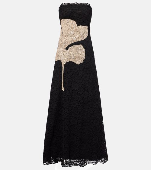Hallis embellished lace gown