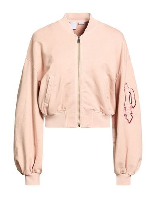 Woman Sweatshirt Light pink Size S Cotton
