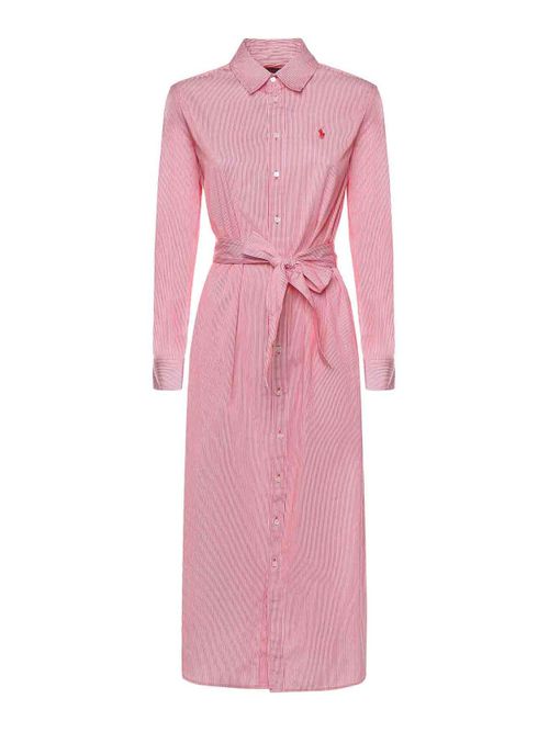 Striped Shirt Dress With Belt