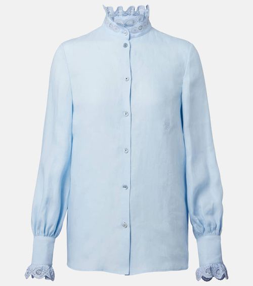 Broderie anglaise linen shirt