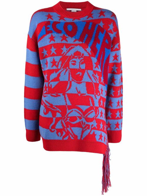 Eco Hero intarsia jumper - Black