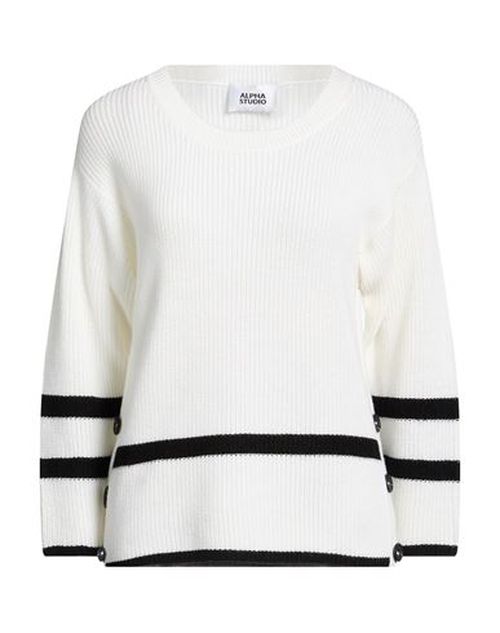 Woman Sweater White Size 8 Merino Wool