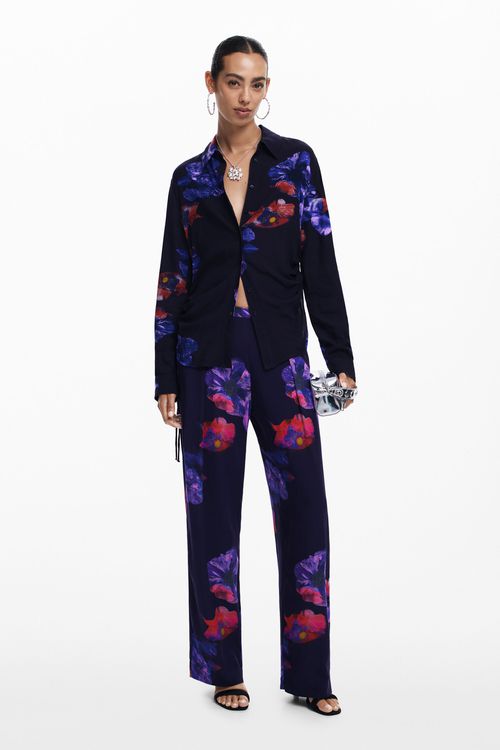 Fluid floral pants