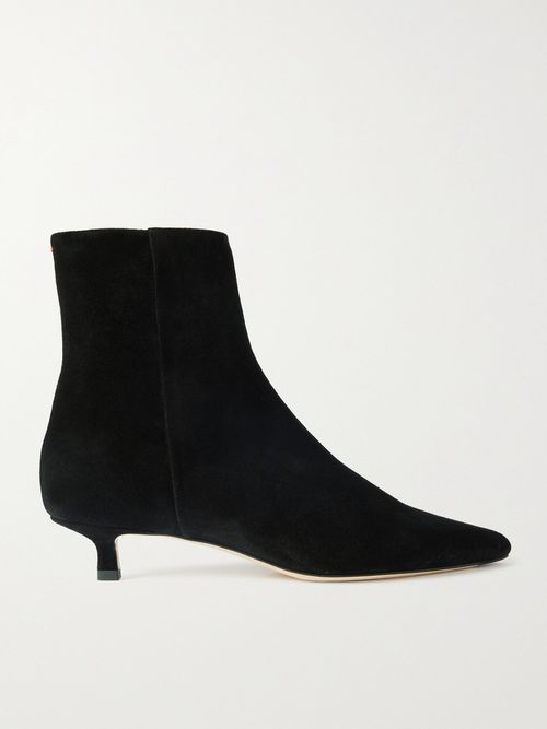 Sofie Suede Ankle Boots - Black