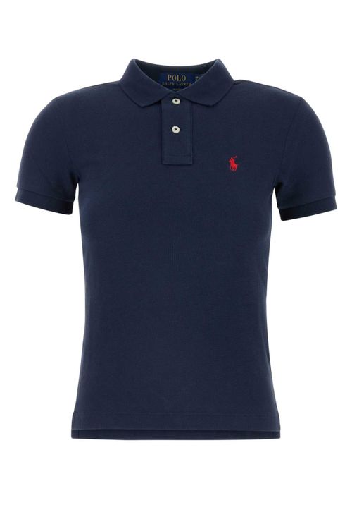 Piqué Cotton Polo Shirt — Navy
