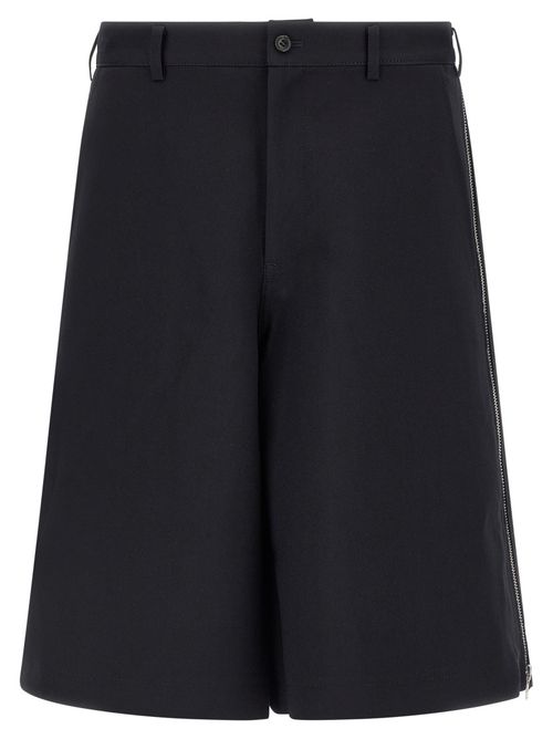 Blue Zip Bermuda Shorts