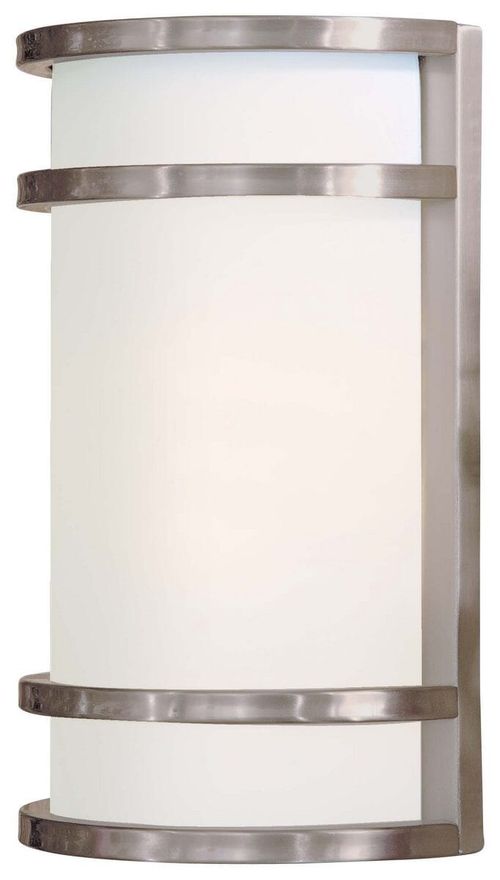 Bay View 2-Light Outdoor Wall Light in Brushed Stainless Stee