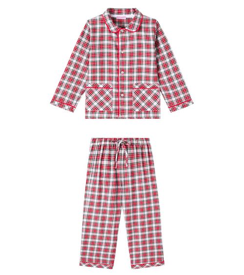 Checked cotton pajamas