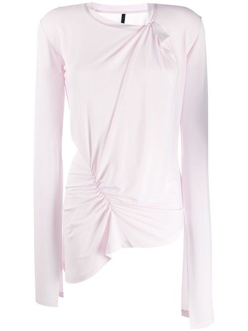 Asymmetric long sleeve top - Pink