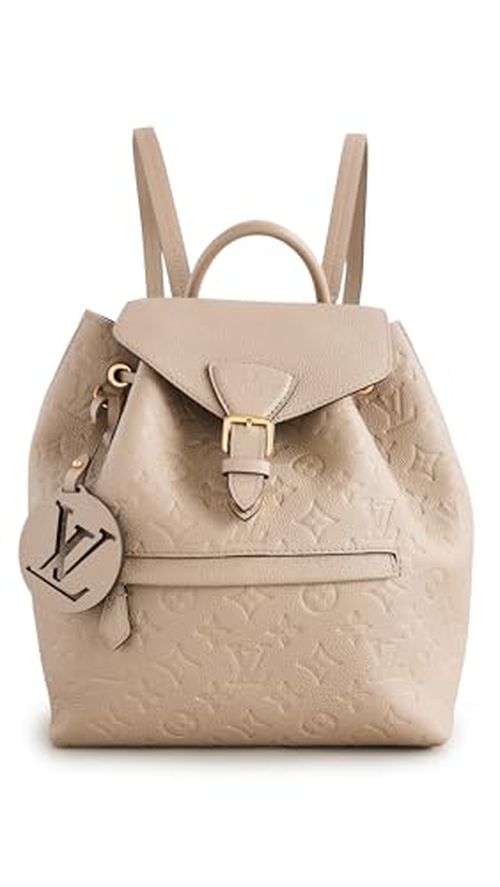 louis vuitton backpack beige Louis Vuitton | Louis Vuitton Women's Pre-Loved Louis Vuitton Beige  Empreinte Montsouris PM Backpack, Beige, Tan, One Size