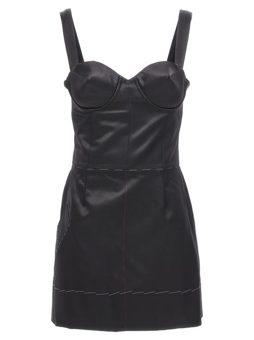 Contrast Stitching Corset Dress