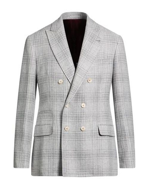 Man Blazer Light grey Size 38 Linen, Wool, Silk
