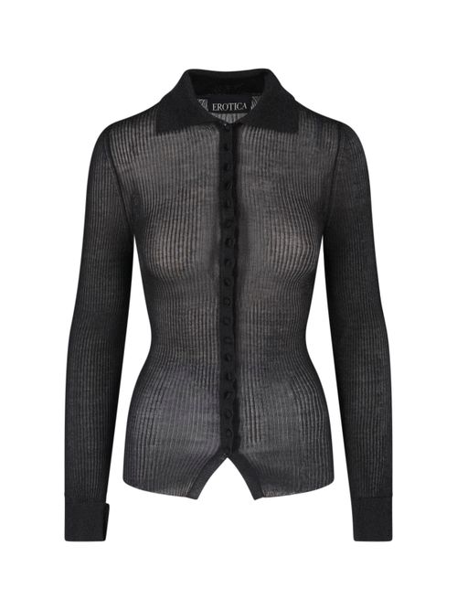 Metal-Accented Viscose Shirt for Women