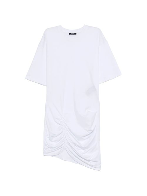 Round-Neck Short-Sleeve Cotton Top with Back Logo Print