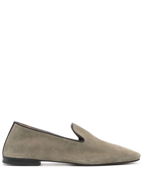 Suede flat slippers - Green