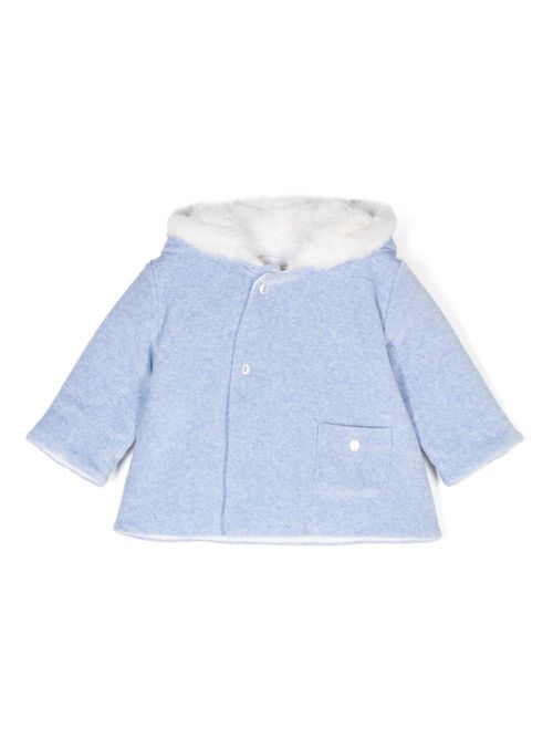 Logo-plaque coat - Blue
