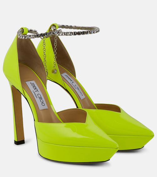 Jimmy Choo Saeda 125 embellished platform pumps